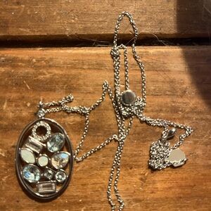 Touchstone Crystal Swarovski oval necklace